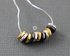 Sterling Silver & Yellow Gold Free Form Disc Beads, 10 pcs (SS/1006/5 x1.3)
